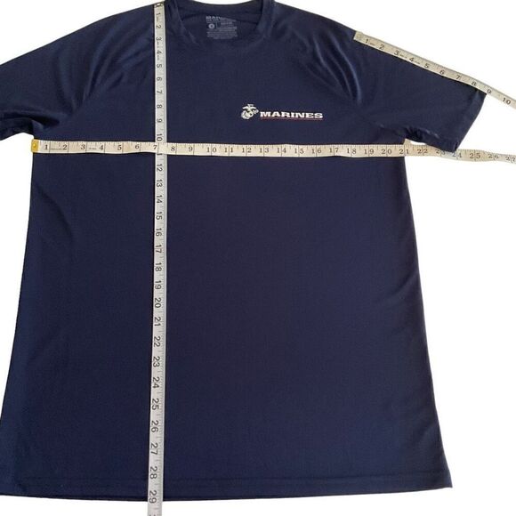 Expert Brand Shirt Marines Logo Graphic Blue White Short Sleeve Medium - Picture 5 of 8